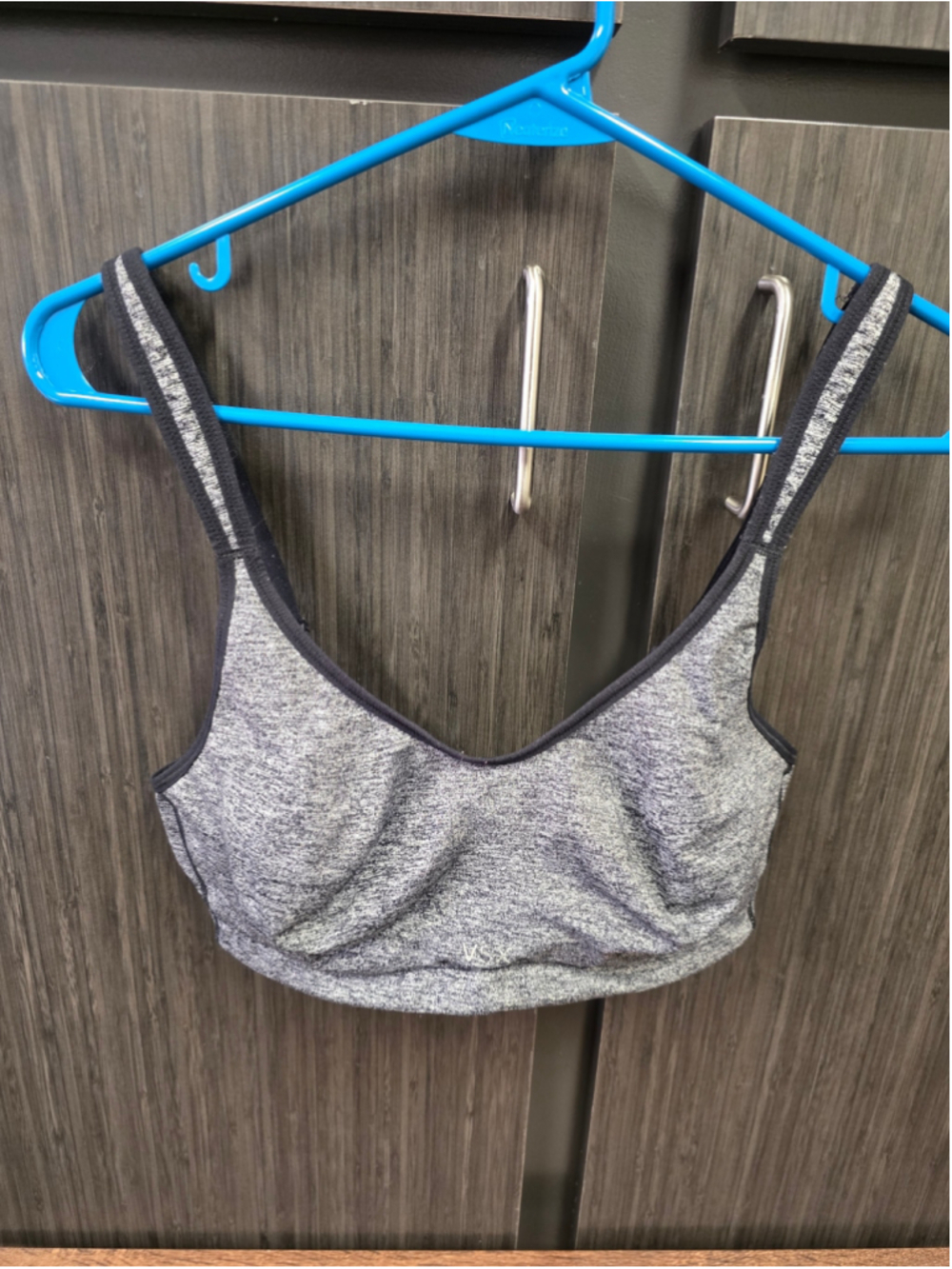 Women's Victoria's Secret Sports Bra 34C Grey Black